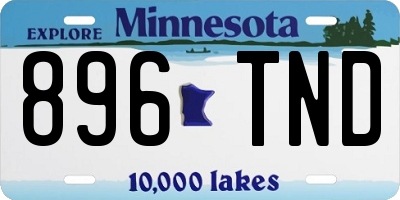 MN license plate 896TND