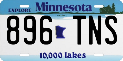 MN license plate 896TNS