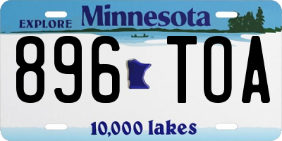 MN license plate 896TOA