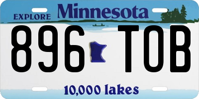 MN license plate 896TOB