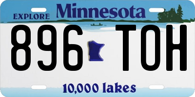 MN license plate 896TOH