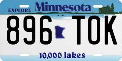 MN license plate 896TOK