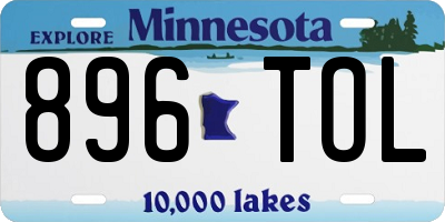 MN license plate 896TOL