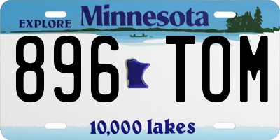 MN license plate 896TOM