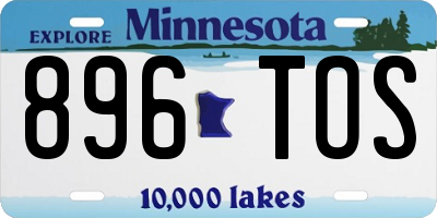 MN license plate 896TOS