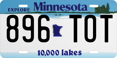 MN license plate 896TOT