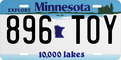 MN license plate 896TOY