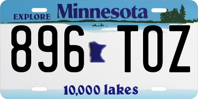 MN license plate 896TOZ
