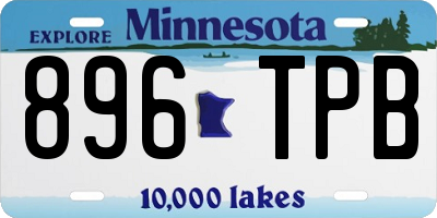 MN license plate 896TPB