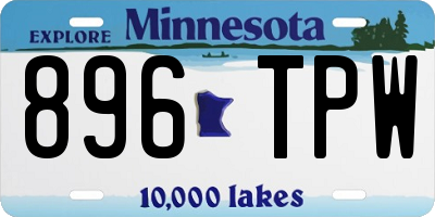MN license plate 896TPW