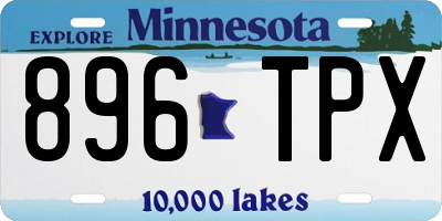 MN license plate 896TPX
