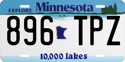 MN license plate 896TPZ