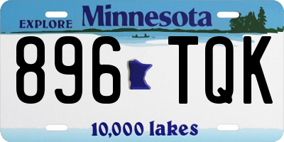 MN license plate 896TQK