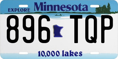 MN license plate 896TQP