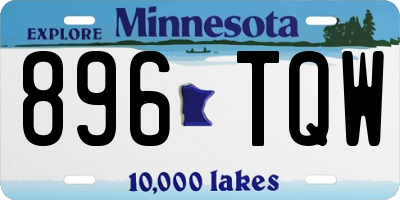 MN license plate 896TQW