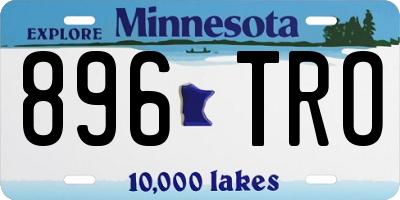 MN license plate 896TRO