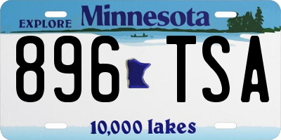 MN license plate 896TSA