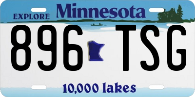 MN license plate 896TSG