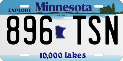 MN license plate 896TSN