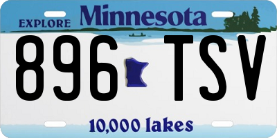 MN license plate 896TSV