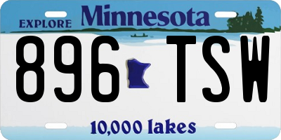 MN license plate 896TSW