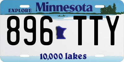 MN license plate 896TTY