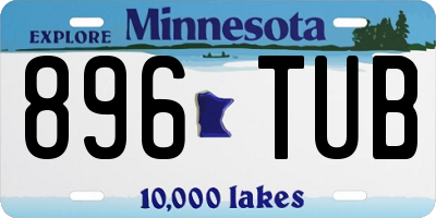 MN license plate 896TUB