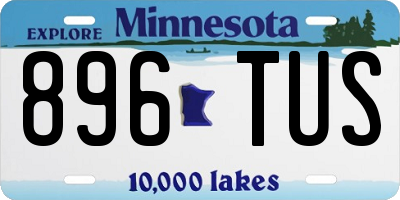 MN license plate 896TUS