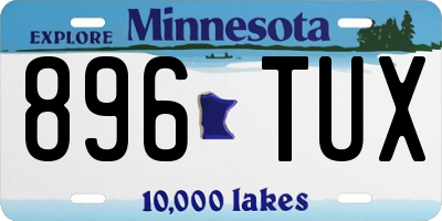 MN license plate 896TUX