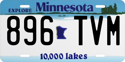 MN license plate 896TVM