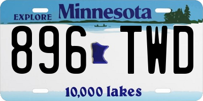 MN license plate 896TWD