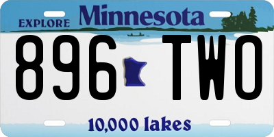 MN license plate 896TWO