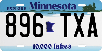 MN license plate 896TXA