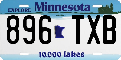 MN license plate 896TXB