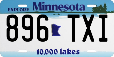 MN license plate 896TXI