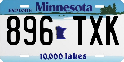 MN license plate 896TXK