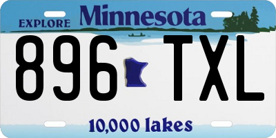 MN license plate 896TXL