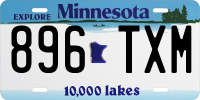 MN license plate 896TXM