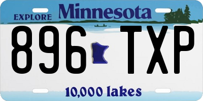 MN license plate 896TXP