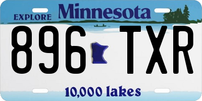 MN license plate 896TXR