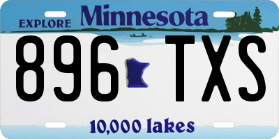 MN license plate 896TXS