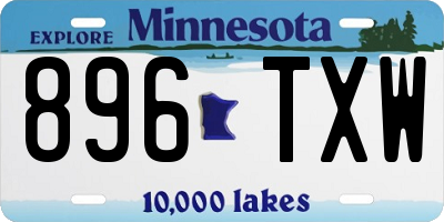 MN license plate 896TXW