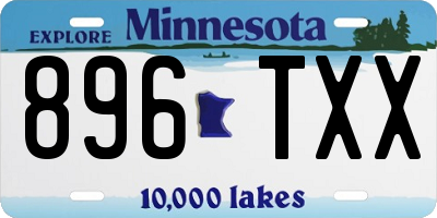 MN license plate 896TXX