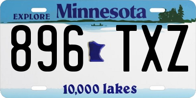 MN license plate 896TXZ