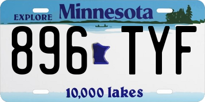 MN license plate 896TYF