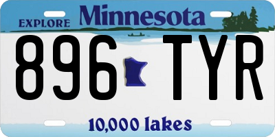 MN license plate 896TYR