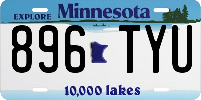 MN license plate 896TYU