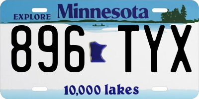 MN license plate 896TYX