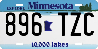 MN license plate 896TZC