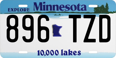MN license plate 896TZD